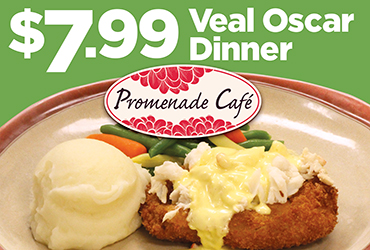 $7.99 Veal Oscar Dinner Special - Summerlin Restaurants