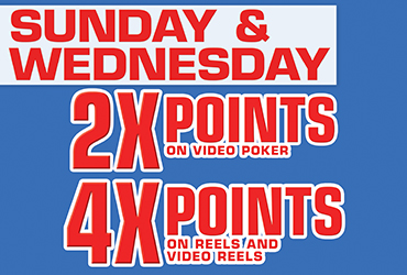 2X and 4X Point Multipliers - Las Vegas Slots