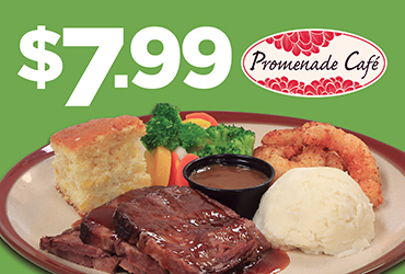 $7.99 Bourbon Brisket & Shrimp Dinner Special