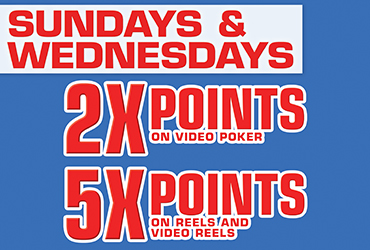 5x and 2x Points Wednesdays & Sundays - Las Vegas Slots