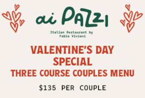 Valentine's Day Menu