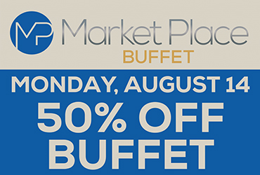 Enjoy 50% off at Market Place Buffet