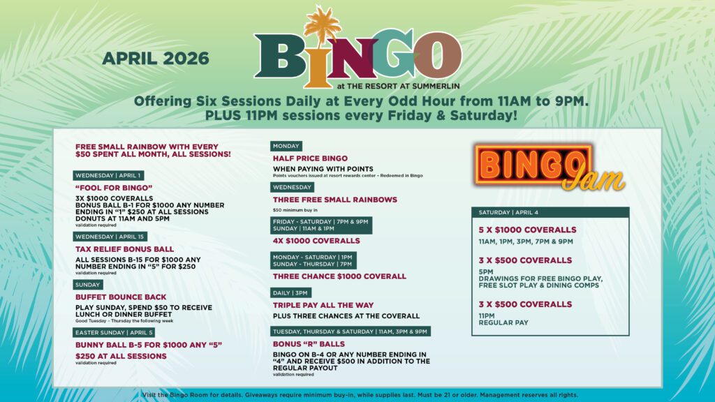 April Bingo Promotions