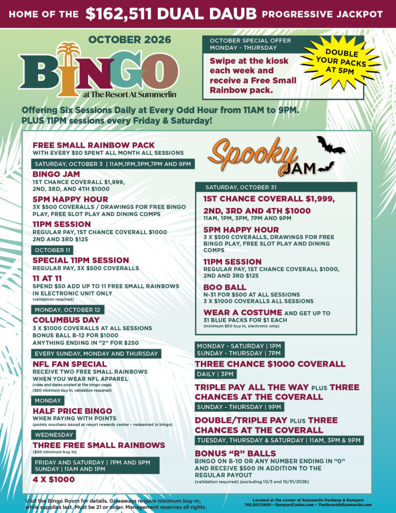 October Bingo Promotions
